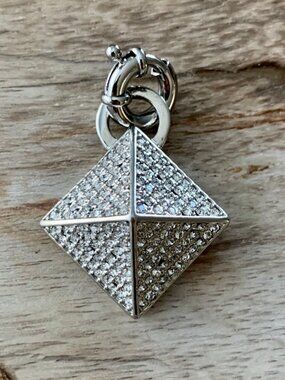 Dyrberg/Kern Abasi Swarovski crystal pyramid pendant